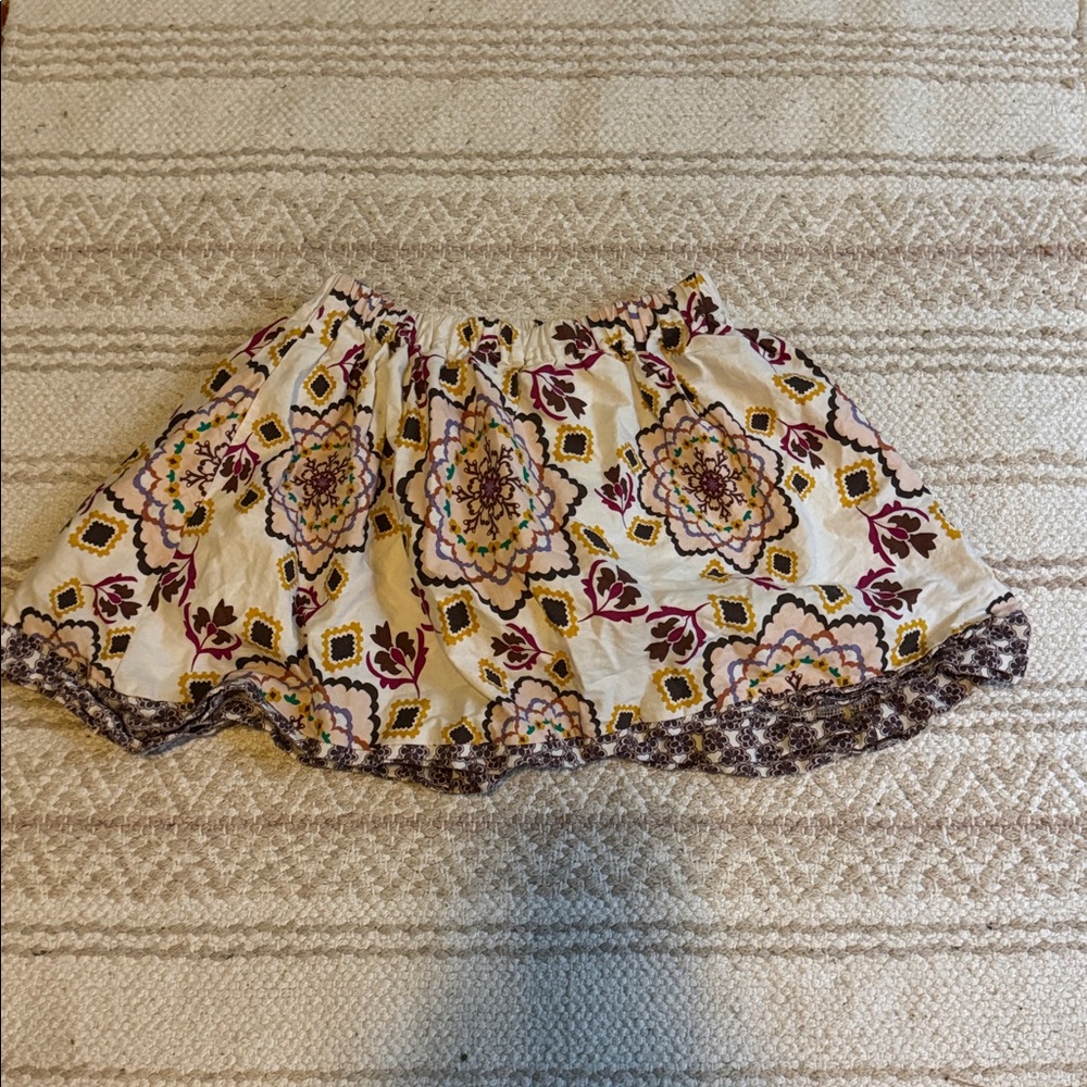 Floral Patterned Kids Skirt